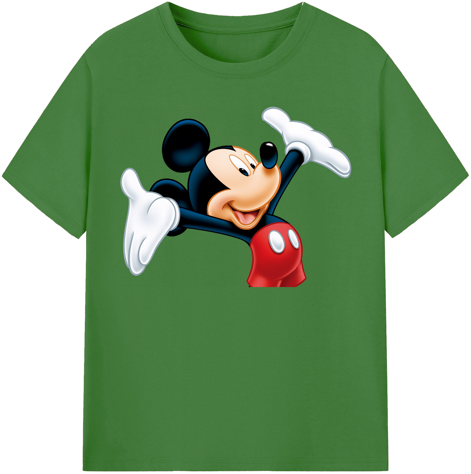 （画像用） ミッキーマウス Mickey Mouse レディースカジュアルプリントTシャツ（綿100％）